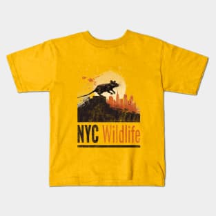 NYC Wildlife (grunge version) Kids T-Shirt